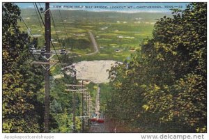 Tennessee Chattanooga View From Half Way Bridge Lookout Mountain Albertype