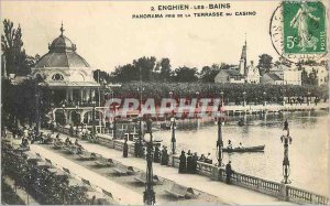 Old Postcard Enghien Les Bains Panorama taken from the terrace of the Casino