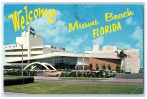 1966 Welcome Miami Beach Florida Beau Rivage Hotel Building FL Vintage Postcard