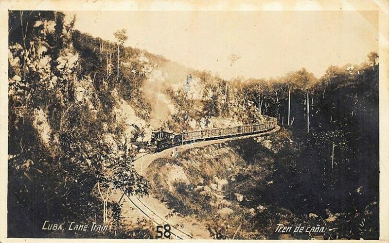 Cane Train to Güines Cuba See Message Real Photo Postcard