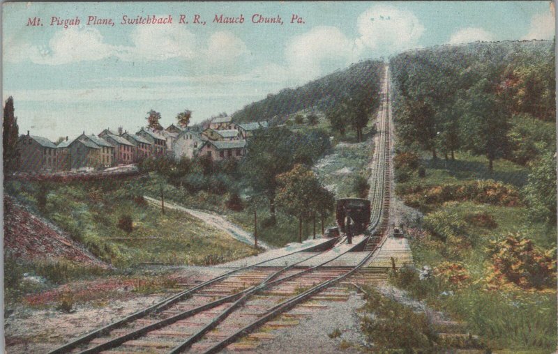 Postcard Mt Pisgah Plane Switchback Railroad Mauch Chunk PA