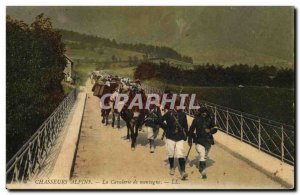 Old Postcard Militaria Alpine Hunters Mountain Cavalry