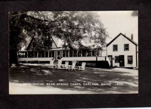 ME Main House Bear Spring Camps Oakland Maine RPPC RP Real Photo Postcard 1958