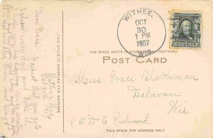 First Congregational Church Withee Wisconsin 1907 postcard