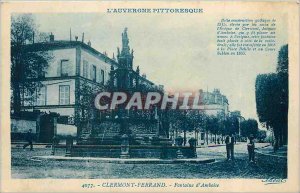 Old Postcard Clermont Ferrand Amboise Fountain