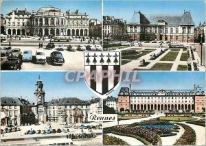 Postcard Modern Rennes Theater The Palace of Justice