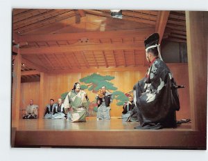 Postcard Scene from the Noh Play Fujito, Japan