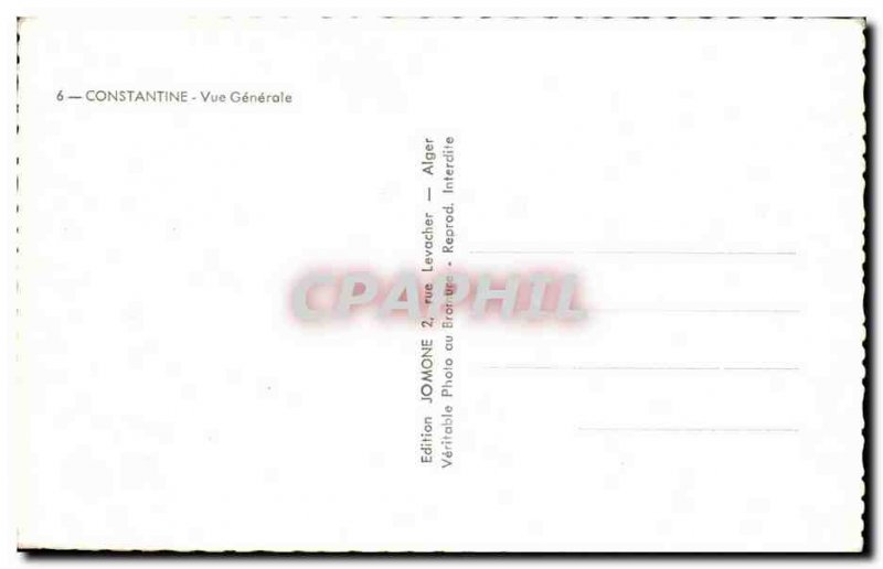 Postcard Old Algeria Constantine Vue Generale