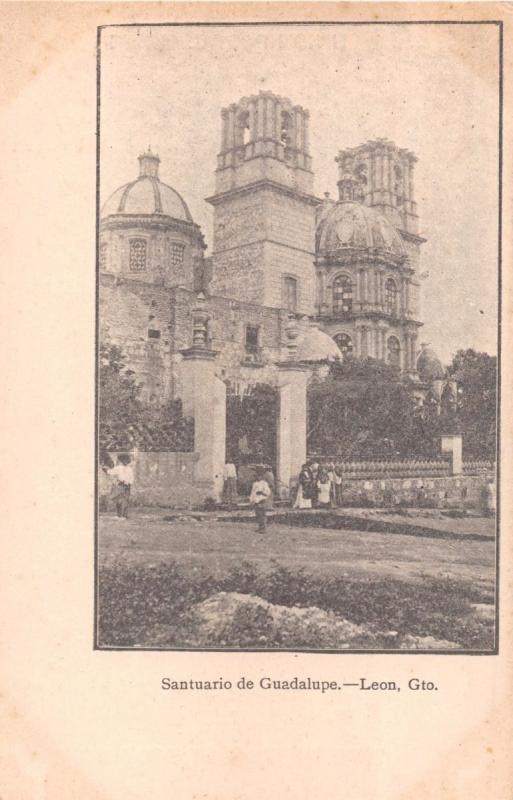 LEON GUANAJUATO MEXICO SANTUARIO de GUADALUPE POSTCARD 1900s