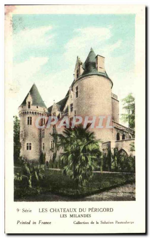 Old Postcard Chateau of Milandes Perirgord