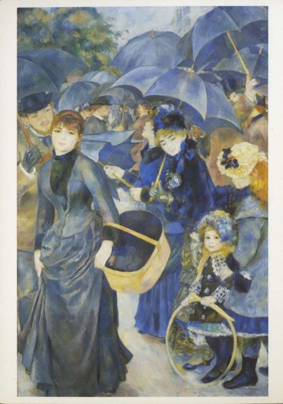 'The Umbrellas' Pierre August Renoir National Gallery Art Unused Postcard D31