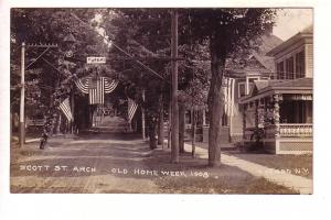 Scott St Arch, Old Home Week 1908, 100 Years, Oxford, New York, Real Photo