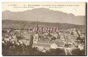 Old Postcard Aix les Bains general view and the Mont du Chat