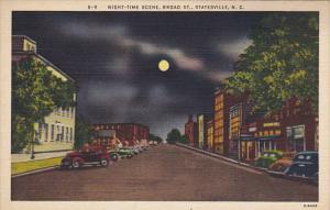 North Carolina Broad Street At Night