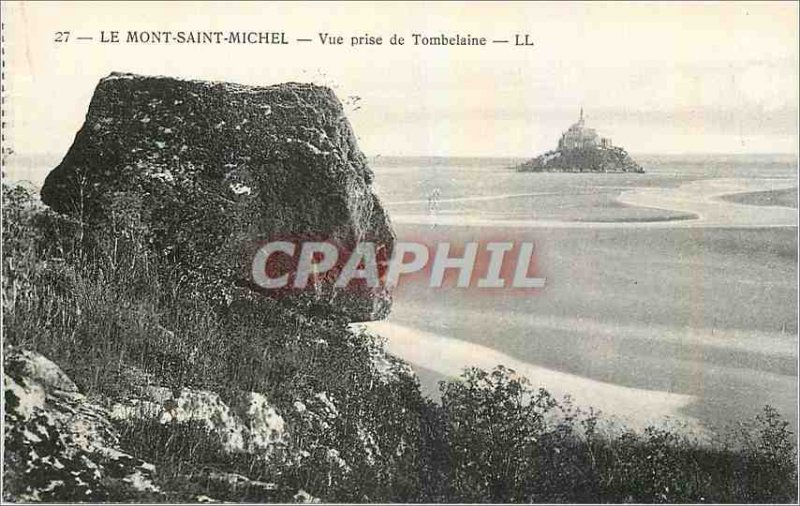 Old Postcard Mont Saint Michel View from Tombelaine