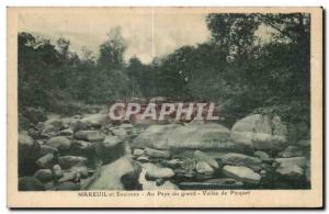 Old Postcard Aareuil environsau countries and granite valley picquet