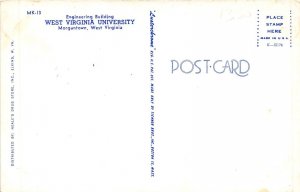 Morgantown West Virginia 1960s Postcard Engineering Building WVU University