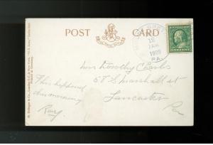 1909 RPPC real picture postcard cover US Army Artillery Unit