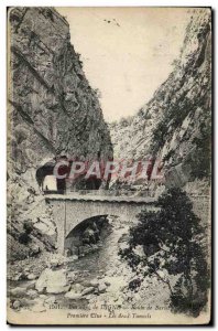 Old Postcard From Around Digne road Barles First Clue The two tunnels