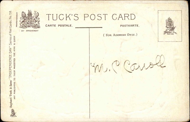 Tuck Independence Day American Revolution Fireworks Border c1910 Postcard