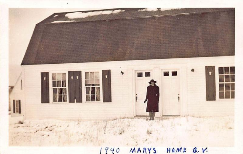 Quoddy Village ME 1940 Mary's Home Real Photo RPPC Postcard