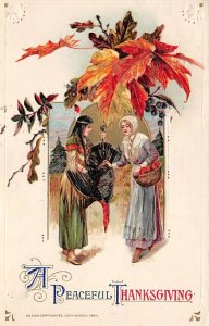 Artist Samuel Schmucker Vintage Thanksgiving Postcard