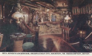 Rita Jones Locker Bar Highwayman Inn Sourton Okehampton Devon Postcard