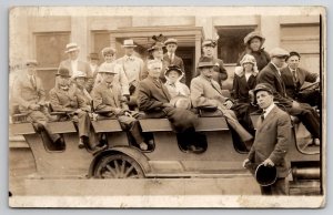 RPPC Tourist Bus at The Cliff House San Francisco CA Real Photo Postcard L45