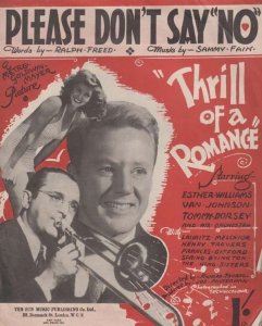 Please Dont Say No Esther Williams 1940s Sheet Music