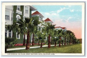 c1920s View Showing The Palms Great Southern Hotel Gulfport MS Unposted Postcard