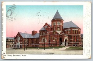 Copper Windows  Lawrence  Massachusetts  Library  Postcard  1906