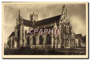 Old Postcard Bourg Ain Brou Church Overview