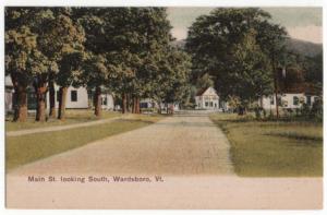 Wardsboro, Vermont, Early View of Main Street Looking South, 1909