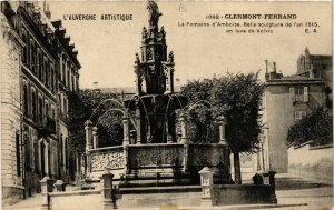 CPA CLERMONT-FERRAND la Fontaine d'Amboise en lave de VOLVIC (460091)