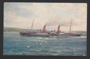 S.S. Empress at Douglas, Isle of Man. Tuck Oilette vintage postcard