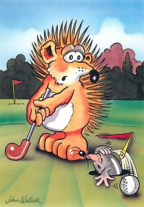 Lot Herbert Hedgehog goes fishing skiing golf cricket tennis comic John Wellock
