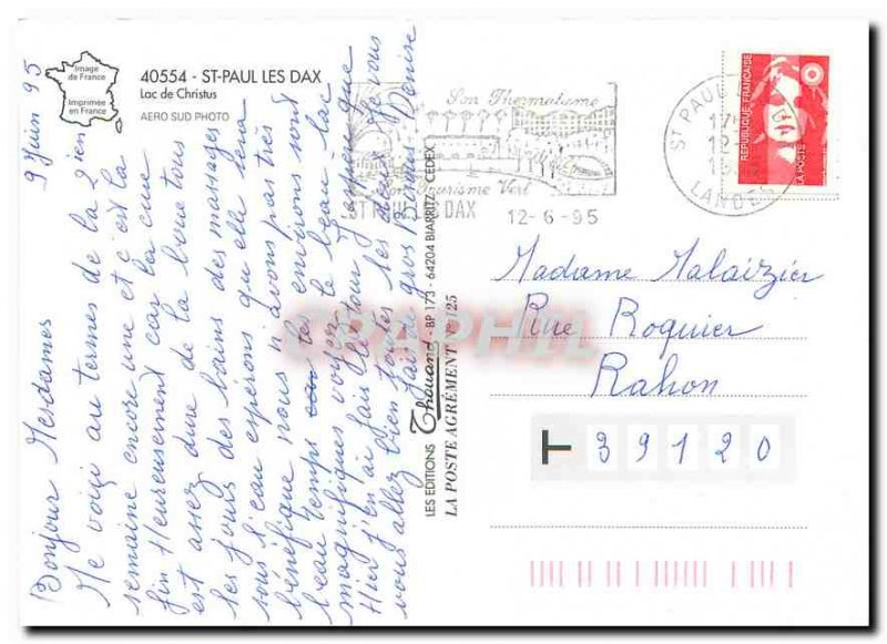 Modern Postcard St Paul les Dax Christus Lake