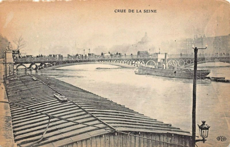 FRANCE~CRUE DE LA SEINE PHOTO POSTCARD