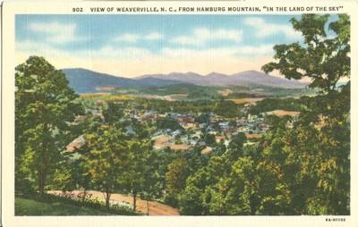 View of Weaverville, NC, from Hamburg Mountain, unused li...