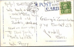 Postcard BUILDING SCENE Boston Massachusetts MA AK7728