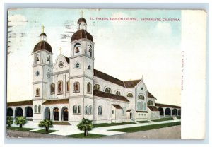 Vintage St Francis Assisium Church Sacramento Cali Original P26E