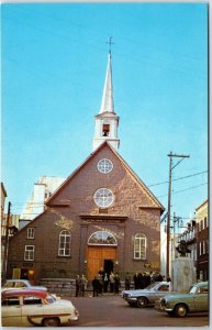 VINTAGE POSTCARD CHURCH OF NOTRE-DAME-DES-VICTOIRES AT QUEBEC CANADA