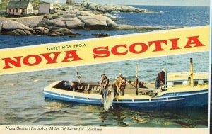 Postcard ,Greetings From Nova Scotia   Pictorial.  6 x 4       N7