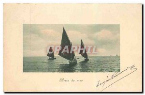 Old Postcard Sea Breeze Yacht