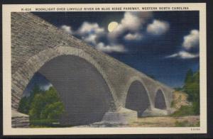 North Carolina colour PC Linnville River Bridge Blue Ridge Parkway unused