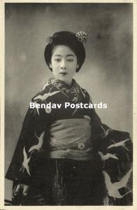 japan, Beautiful Geisha Lady in Kimono (1910s)