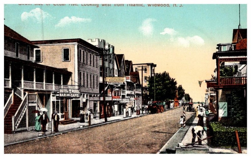 New Jersey   Wildwood , South Side of Cedar Ave. looking West from Atlantic