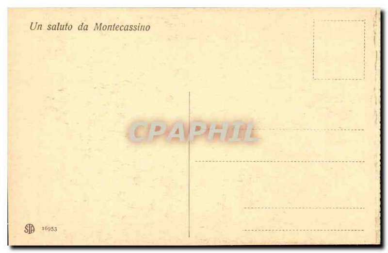 Italy Italia Badia di Montecassino Old Postcard Tomba di Benedetto S e catted...