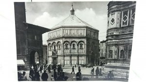 Vintage Rp Postcard Firenze Battistero di s giovanni Florence The Baptistry Rppc