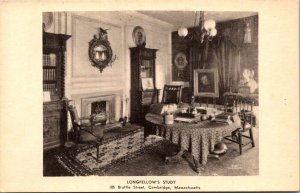 Boston Massachusetts Ma Postcard - Longfellow's Study